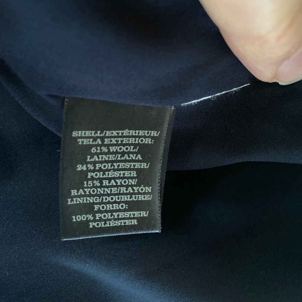 Ann Taylor Color Block Asymmetrical Wool Moto Coat - image 6